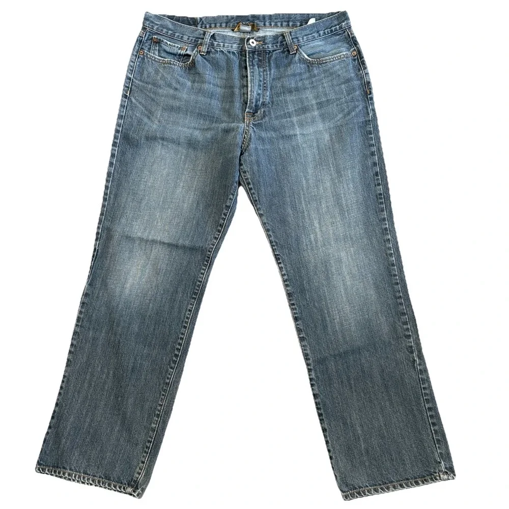 Lucky Brand Jeans Gene Montesano Mens 38x30 Medium Wash Straight Leg Regular Fit